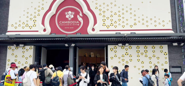 大阪EXPO2025　カンボジアパビリオンにJタワー３コンドミニアム333ｍスーパートーレストの模型が展示されています
